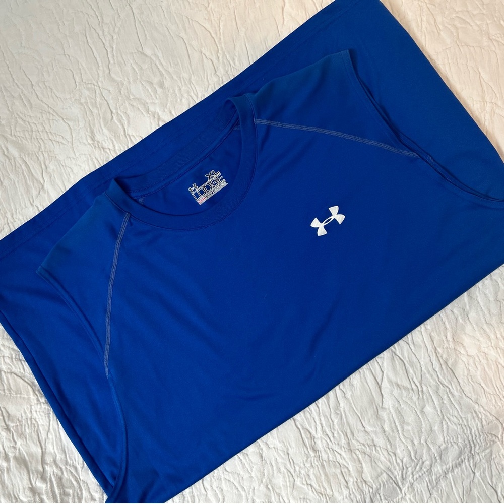Men’s Under Armour Loose Fit Heat Gear Muscle Tank Royal Blue XL $13